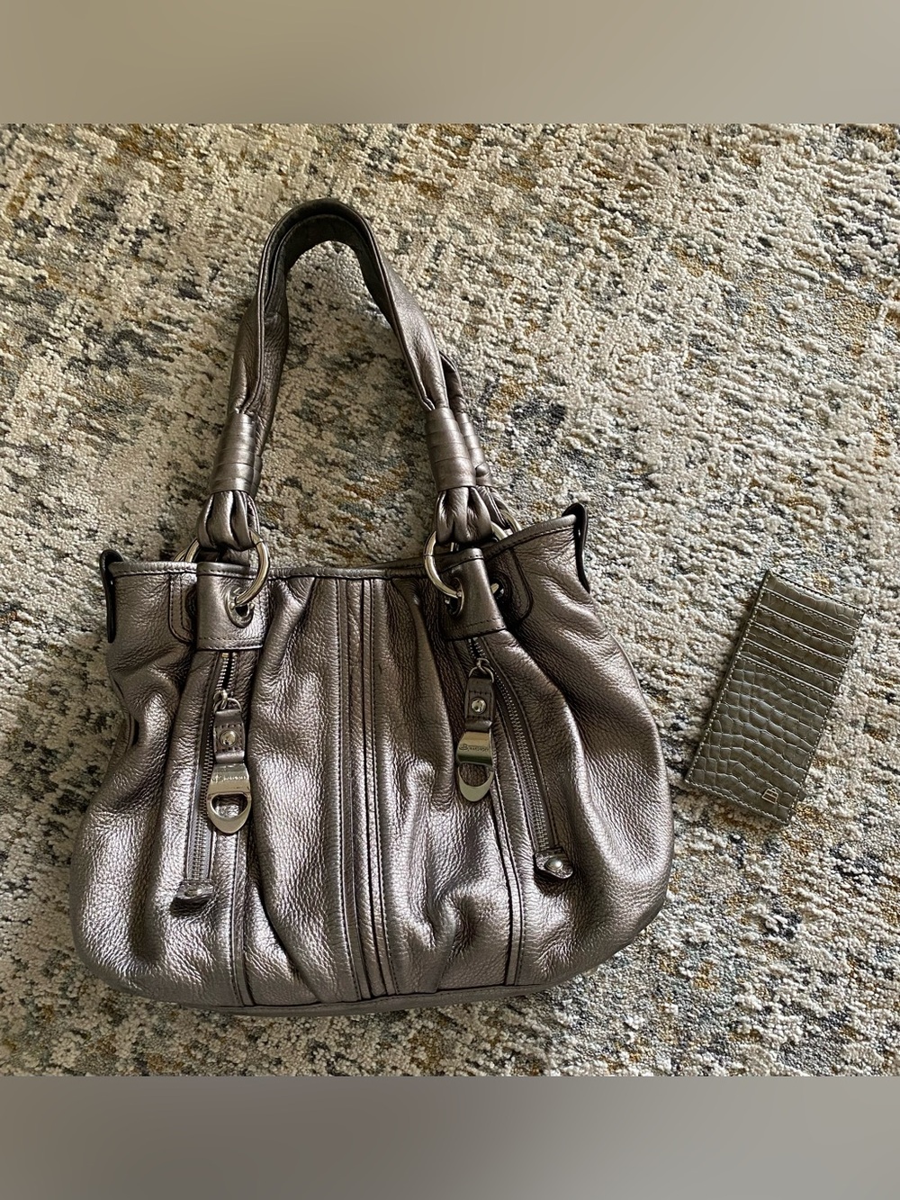 B. Makowsky Shoulder Bag & Card Holder (Brand Unknown)